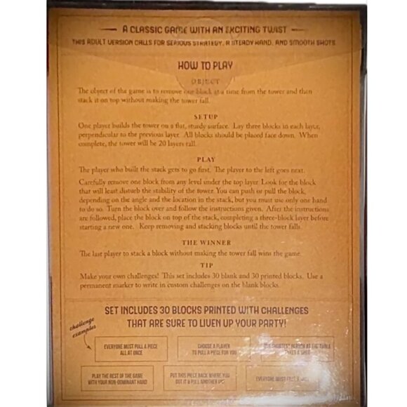 Two's Company Classic Drinking Game Stumbling Blocks Shot Glasses & Wood Blocks - Picture 2 of 3